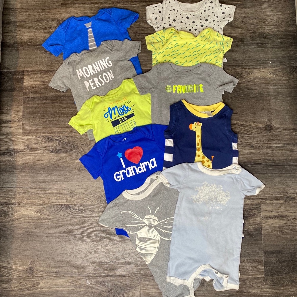 Boys Romper and Onesie Bundle 3-6 Months